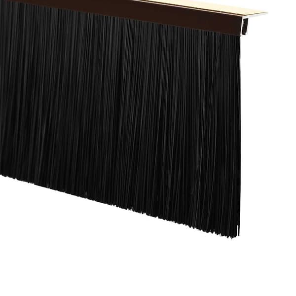 Självhäftande dörrborstlist 12 pcs Brun 100 cm