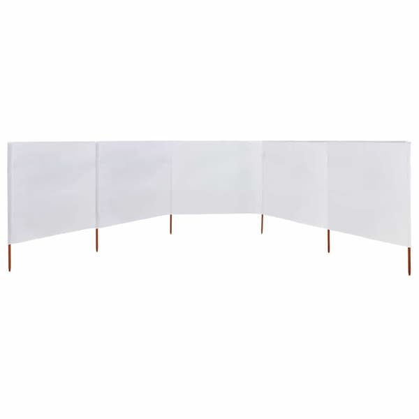 Vindskydd 5 paneler tyg 600x80 cm sandvit