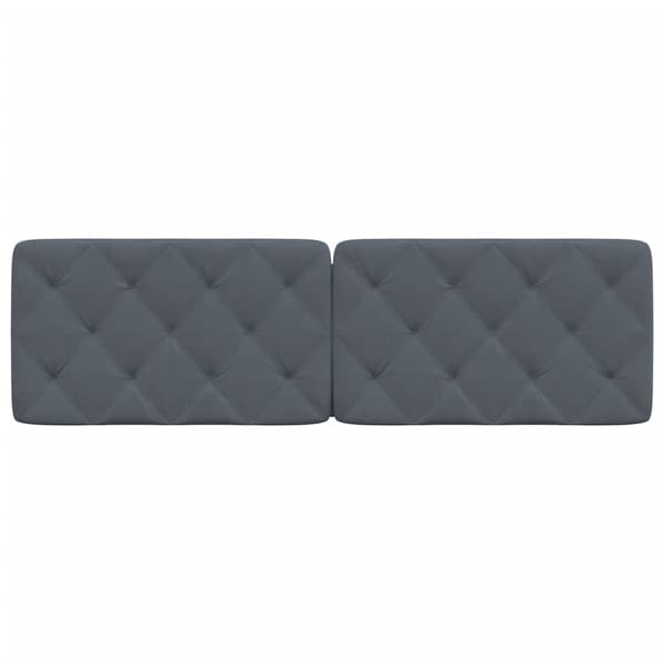 Headboard Cushion Dark Grey 152 cm Velvet