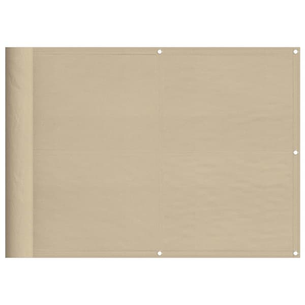 Balkongskärm beige 75x800 cm 100% polyester oxford