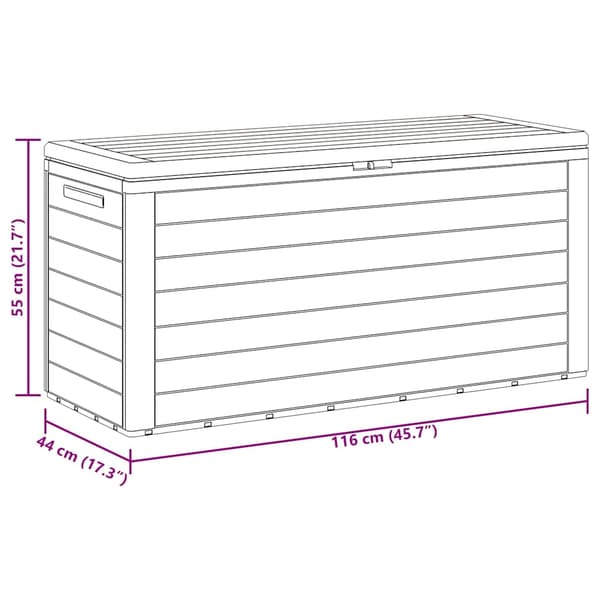 Dynbox brun 116x44x55 cm