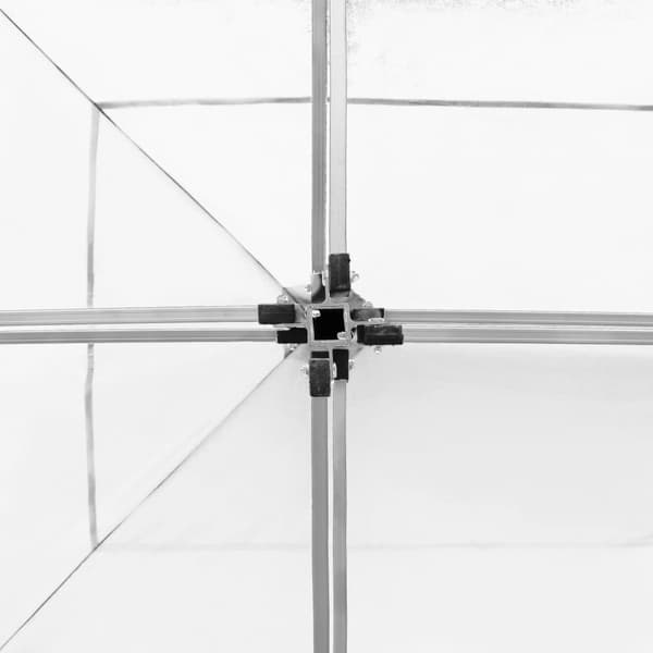 Hopfällbart partytält aluminium 6x3 m vit