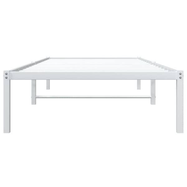 Sängram metall vit 90x200 cm