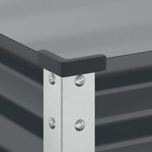 Trädgårdskruka antracit 100x45x90 cm stål