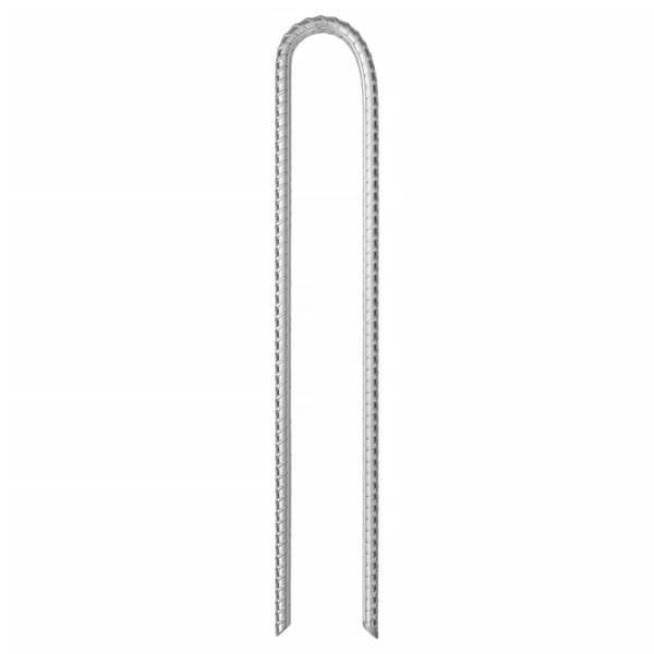 Tältpinnar 6 st U-formade 37 cm Ø10 mm galvaniserat stål