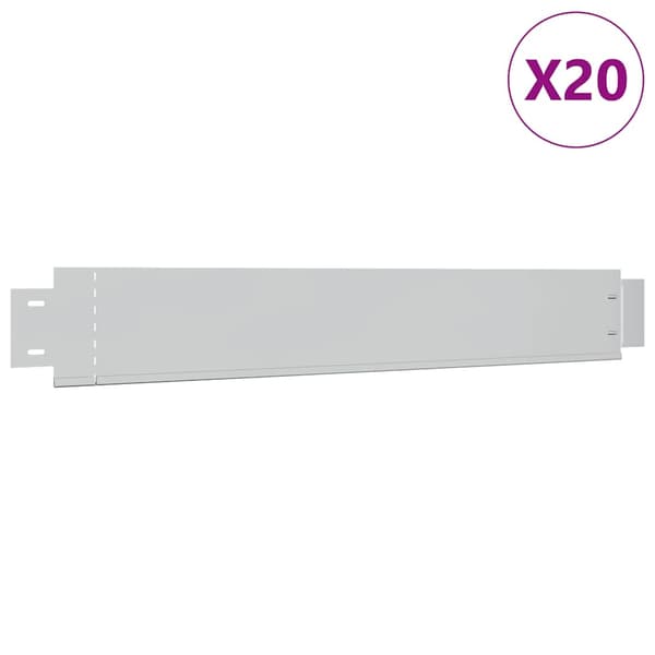 Rabattkant 20 st 100 x 14 cm flexibel galvaniserat stål
