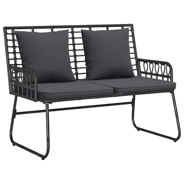 Trädgårdsmöbelset 3 pcs Svart och Anthracit konstrotting