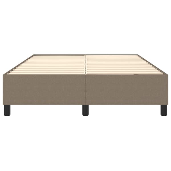 Boxspring-sängram taupe 140x200 cm tyg