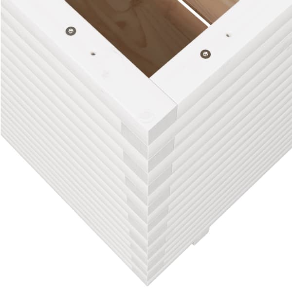 Odlingslåda vit 90x60x72,5 cm massiv furu