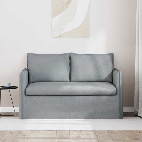Soffa Ljusgrå 136 x 82 x 85 cm tyg