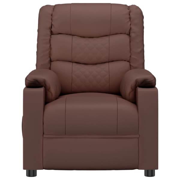Reclinerfåtölj brun konstläder