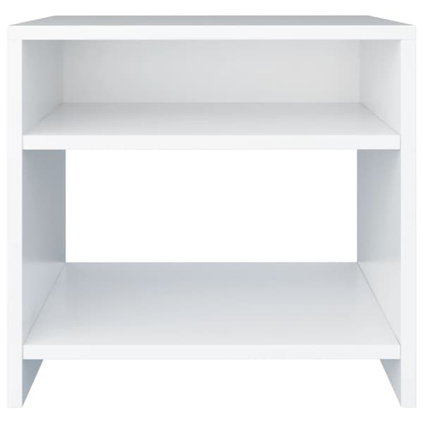 Sängbord vit 40x30x40 cm konstruerat trä