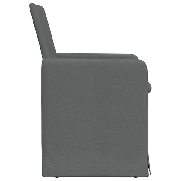 Matstolar 2 pcs Mörkgrå 57 x 67 x 95 cm tyg