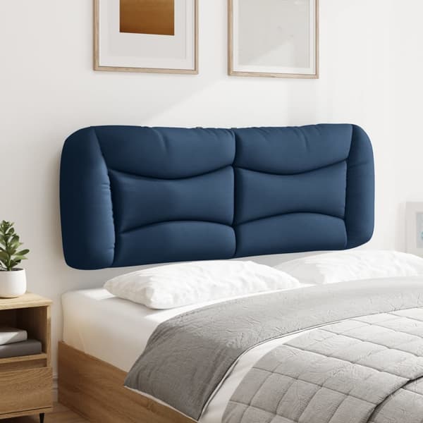 Headboard Cushion "Hvar" Blue 140 cm Fabric