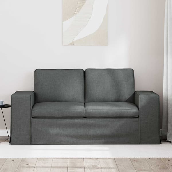Soffa Mörkgrå 162 x 80 x 82 cm tyg
