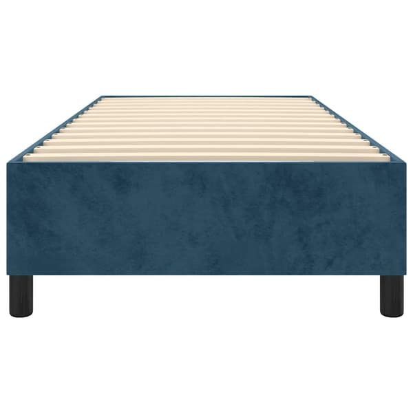 Boxspring-sängram mörkblå 90x190 cm sammet