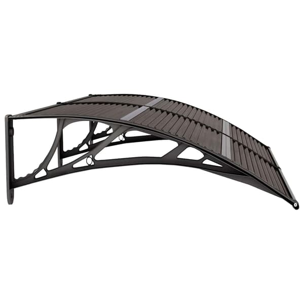 Entrétak svart 150x75 cm polykarbonat