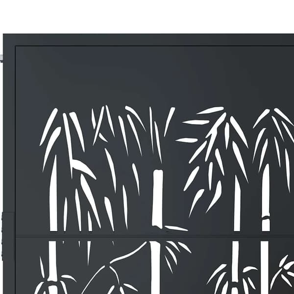 Trädgårdsgrind antracit 100x175 cm stål bambu design