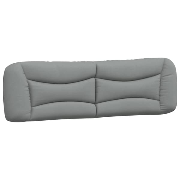 Headboard Cushion "Hvar" Light Grey 193 cm Fabric
