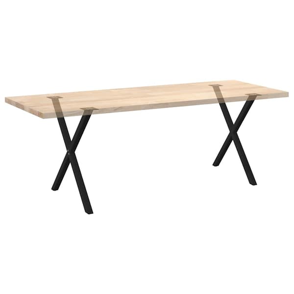 Matbordsben X-formade 2 st svarta 70x(72-73) cm stål