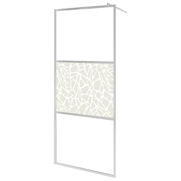 Duschvägg med ESG-glas stendesign 90x195 cm