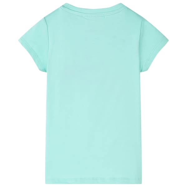 T-shirt för barn ljus mintgrön 140