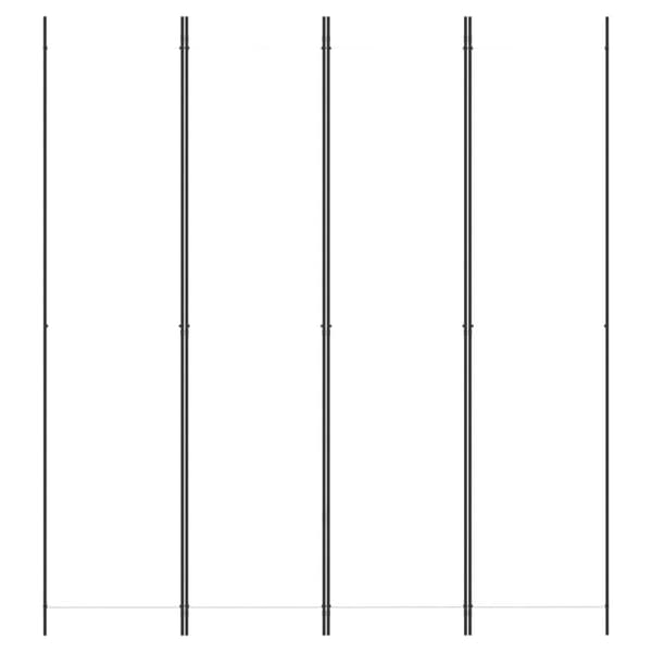 Rumsavdelare 4 paneler vit 200x220 cm tyg