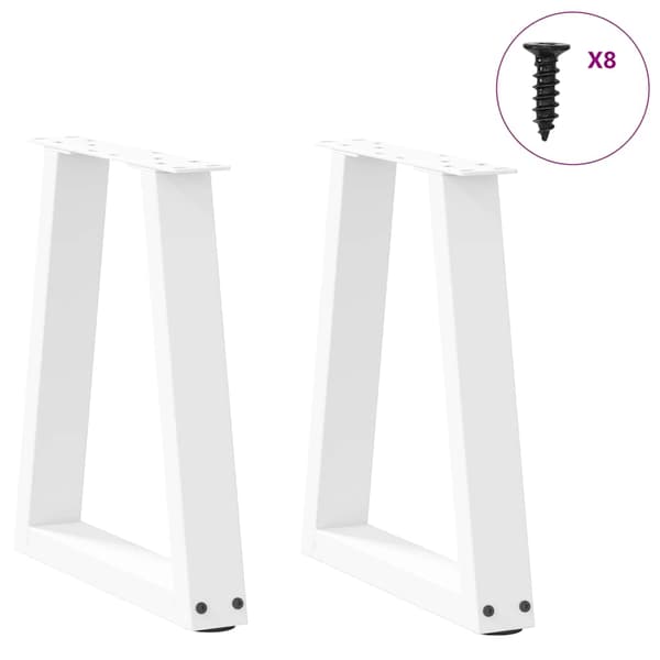 Soffbordsben V-formade 2 st vita 28x(42-43,3) cm stål