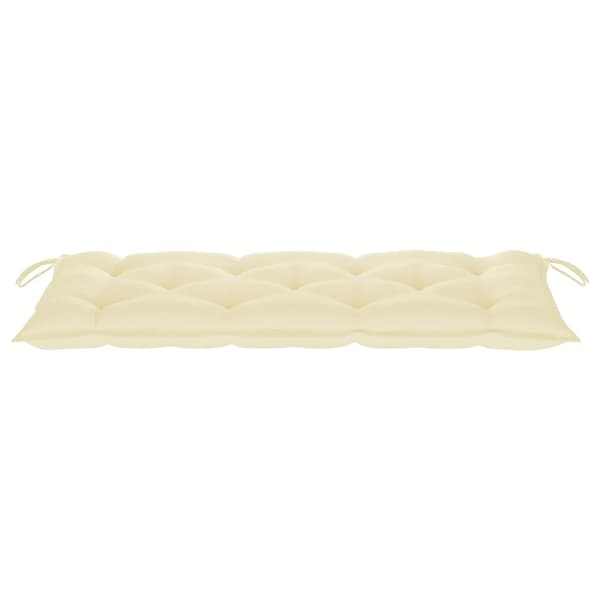Trädgårdsbänk med dyna 120 cm bambu
