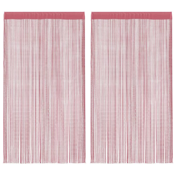 Stränggardiner 2 st rosa 140x250 cm
