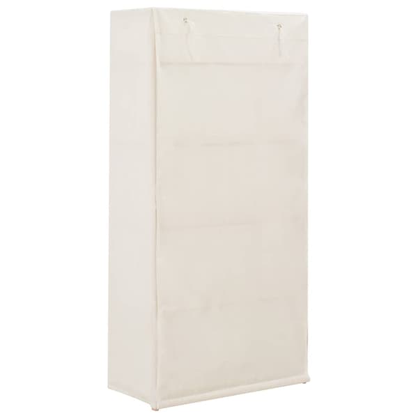 Garderob 79x40x170 cm vit tyg