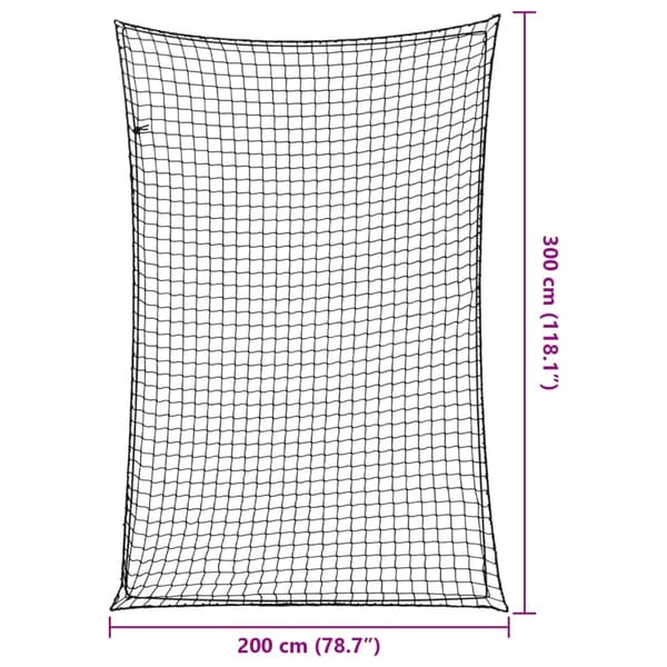 Lastnät med elastiskt rep svart 3x2 m PP