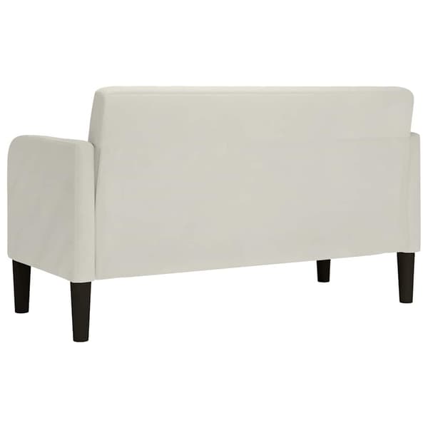 Loveseat soffa creme 109 cm sammet