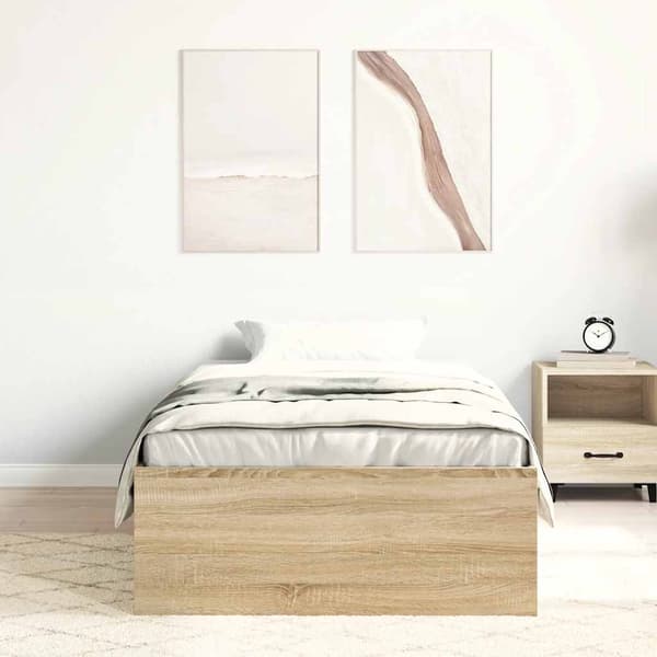 Sängram sonoma-ek 90x190 cm