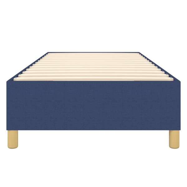 Boxspring-sängram blå 90x200cm tyg