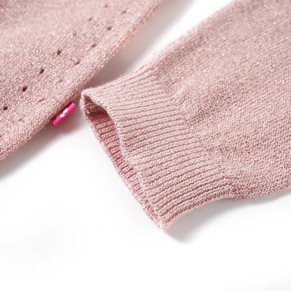Stickad kofta för barn mjuk rosa 116