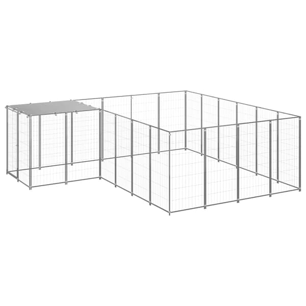 Hundgård silver 8,47 m² stål