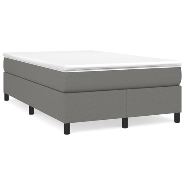 Boxspring-sängram mörkgrå 120x200 cm tyg