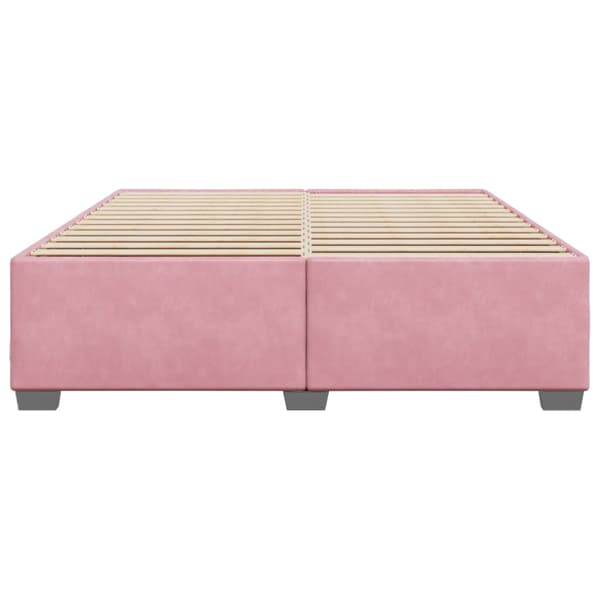 Sängram rosa 200x200 cm sammet