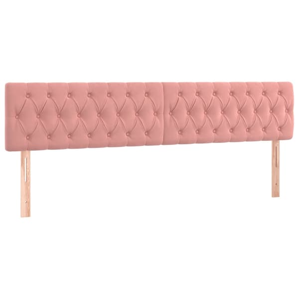 Ramsäng med madrass rosa 200x200 cm sammet
