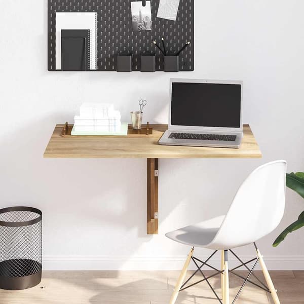 Väggmonterat klaffbord 100x60 cm ek