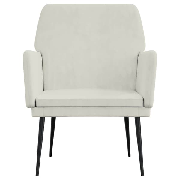 Loungestol gräddvit 62x79x79 cm sammet