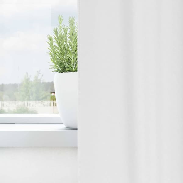 Mörkläggningsgardiner med Ringar 2 st Ren Vit 225 x 140 cm