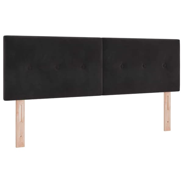 Bäddfjäder med madrass Svart 190 x 140 cm Polyester