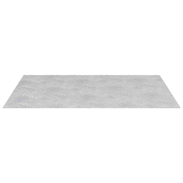 Trappsteg Rektangulär 2 pcs Silver 50 x 40 cm Aluminium