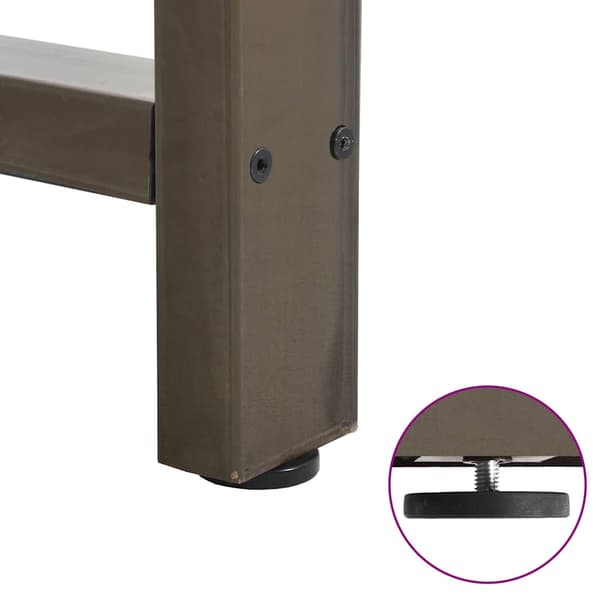 Soffbordsben naturstål 2 st 40x(30-31) cm stål