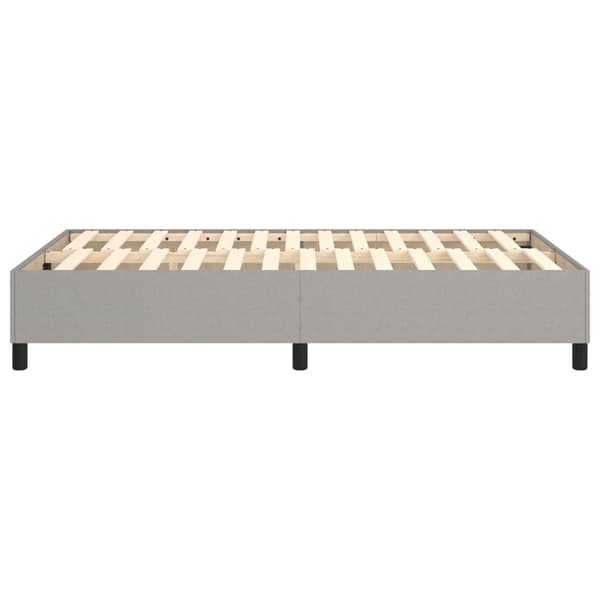 Boxspring-sängram ljusgrå 120x200 cm tyg