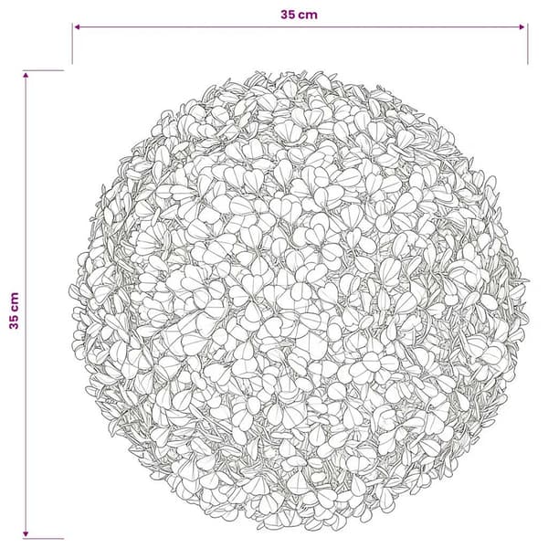 Konstväxt Buxbom 2 st bollar 35 cm