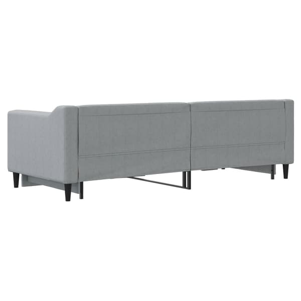 Dagbädd utdragbar ljusgrå 80x200 cm tyg