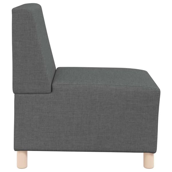 Modulsofa utan armstöd 2 pcs Mörkgrå 55 x 74 x 82 cm tyg